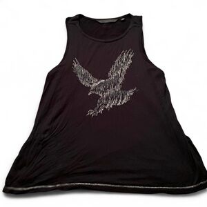 Harley Davidson Lined Tank Top Women’s Size L Black Eagle Shimmer